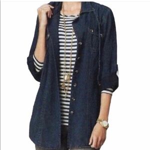 ⭐️🌸Cabi #340 Chambray Button Down Jacket size xs